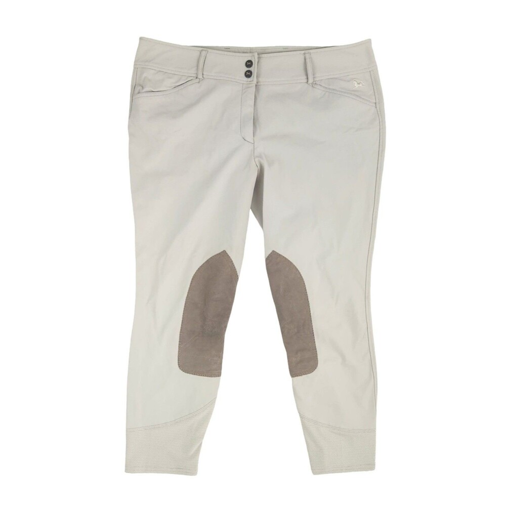 RJ Classics Gulf Women's Riding Breeches Sand Beige Clarino Knee Patch 36R